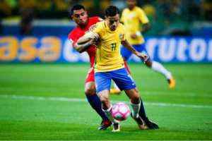 Ο Philippe Coutinho με την φανέλα της Εθνικής Βραζιλίας.
