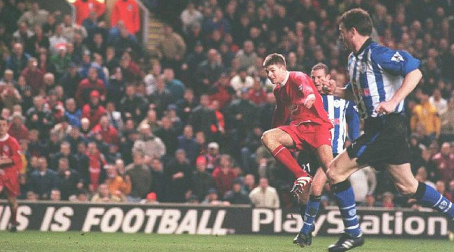 Το πρώτο γκολ του Gerrard με την φανέλα της Liverpool.