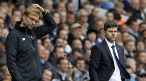 Ο Jurgen Klopp με τον προπονητή της Tottenham.
