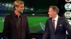 Jurgen Klopp και Jamie Carragher στο πλατό του Sky Sports.